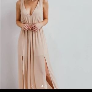 Tan/ Neutral Bridesmaid Dress